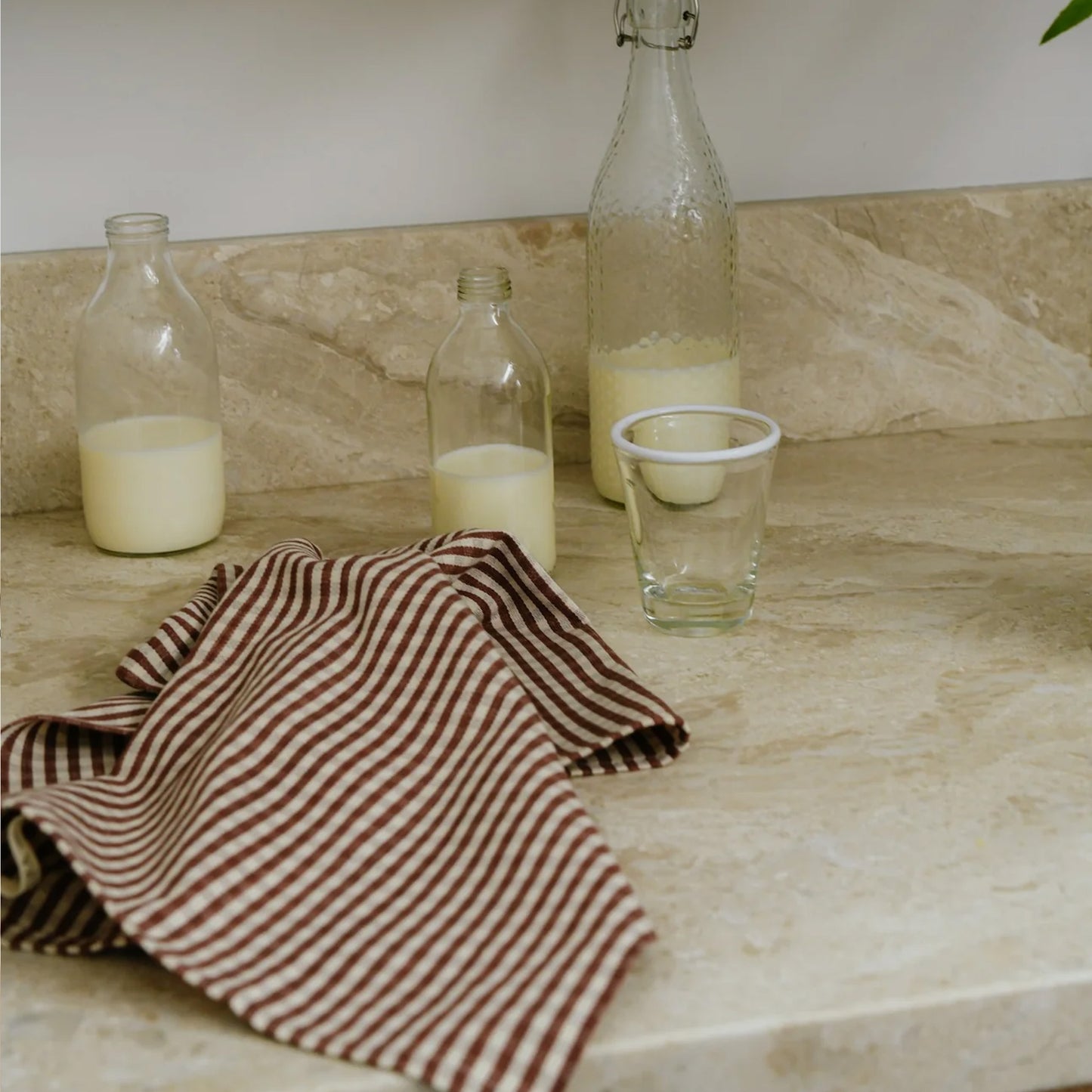 Beige and Brown Gingnam Napkins (Set of 5)