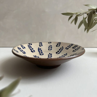 Blue leaf Serving bowl