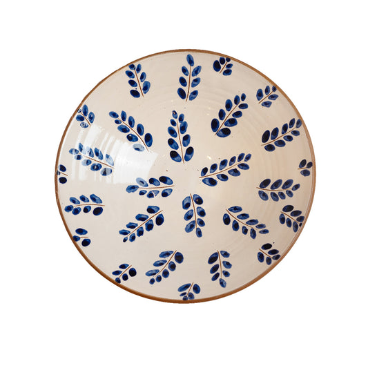 Blue leaf Serving bowl