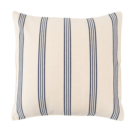 Balanced Blue Stripe Off - White Cotton Cushion